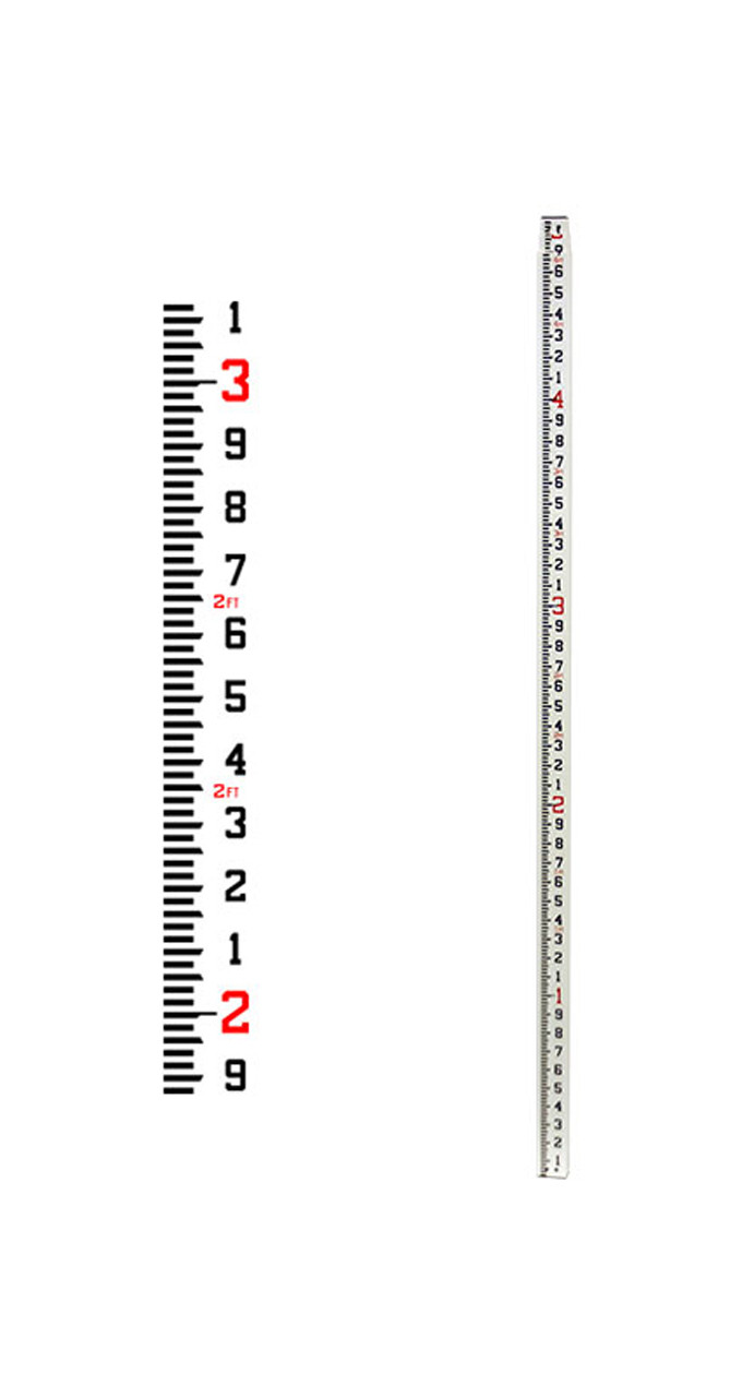 TOPCON/SOKKIA 13 FT FIBERGLASS GRADE ROD, TENTHS