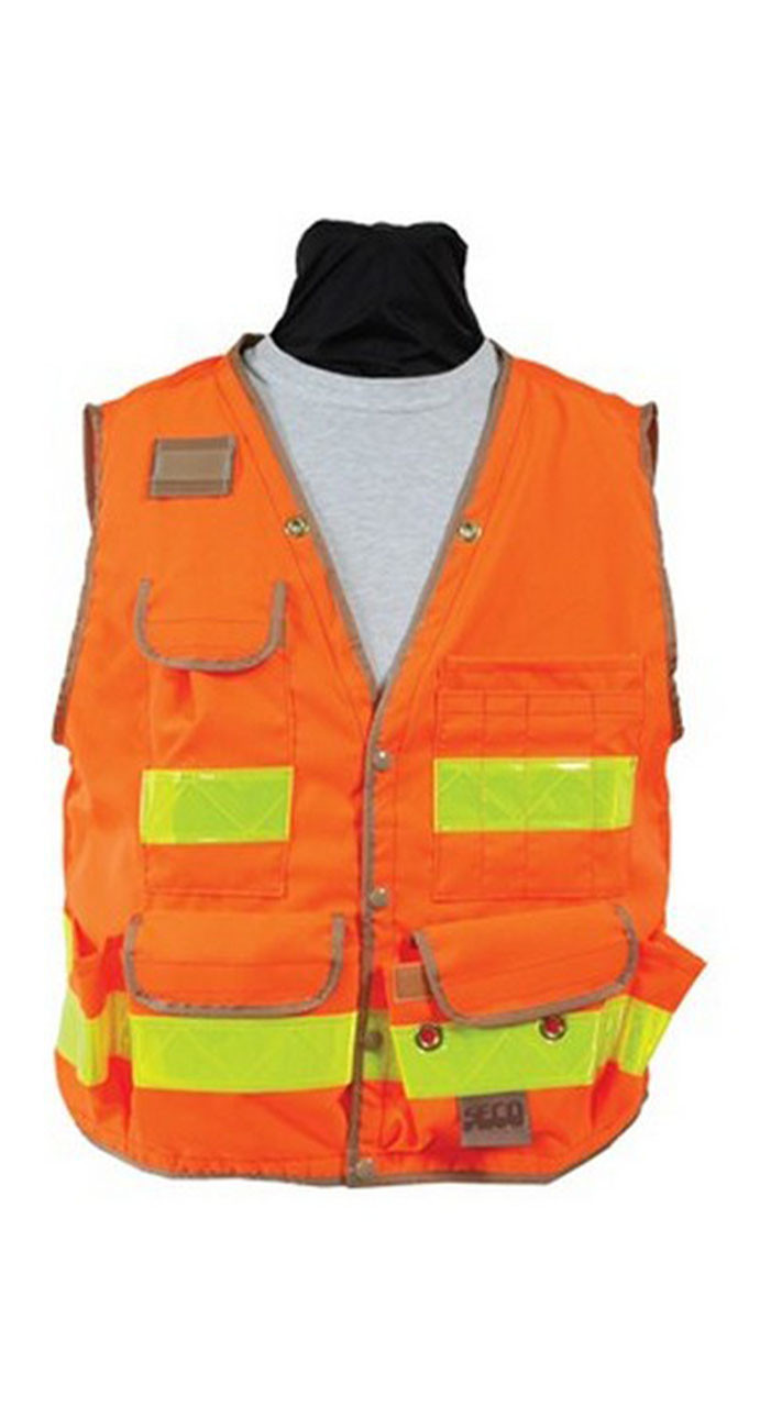 Seco 8069-Series Class 2 Surveyors Utility Vest with Mesh Back