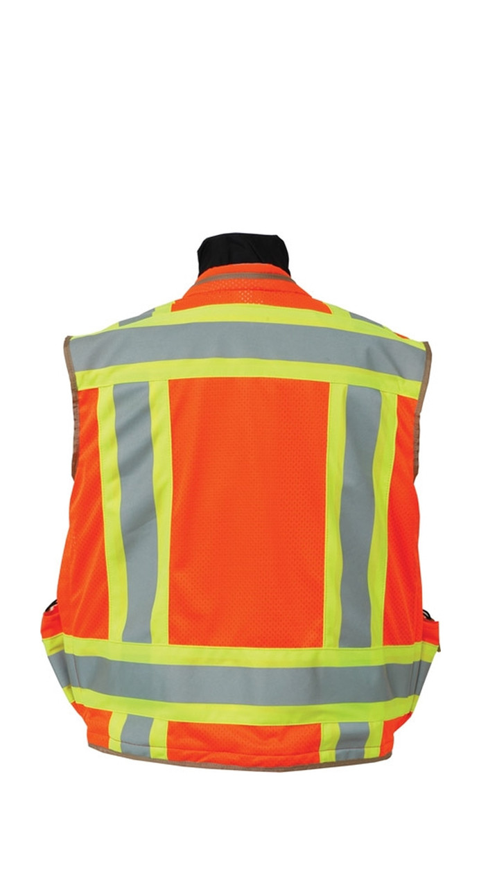 Seco 8265 Series Class 2 Safety Vest with Outlast Collar and Mesh Back - Flo Orange or Flo Yellow